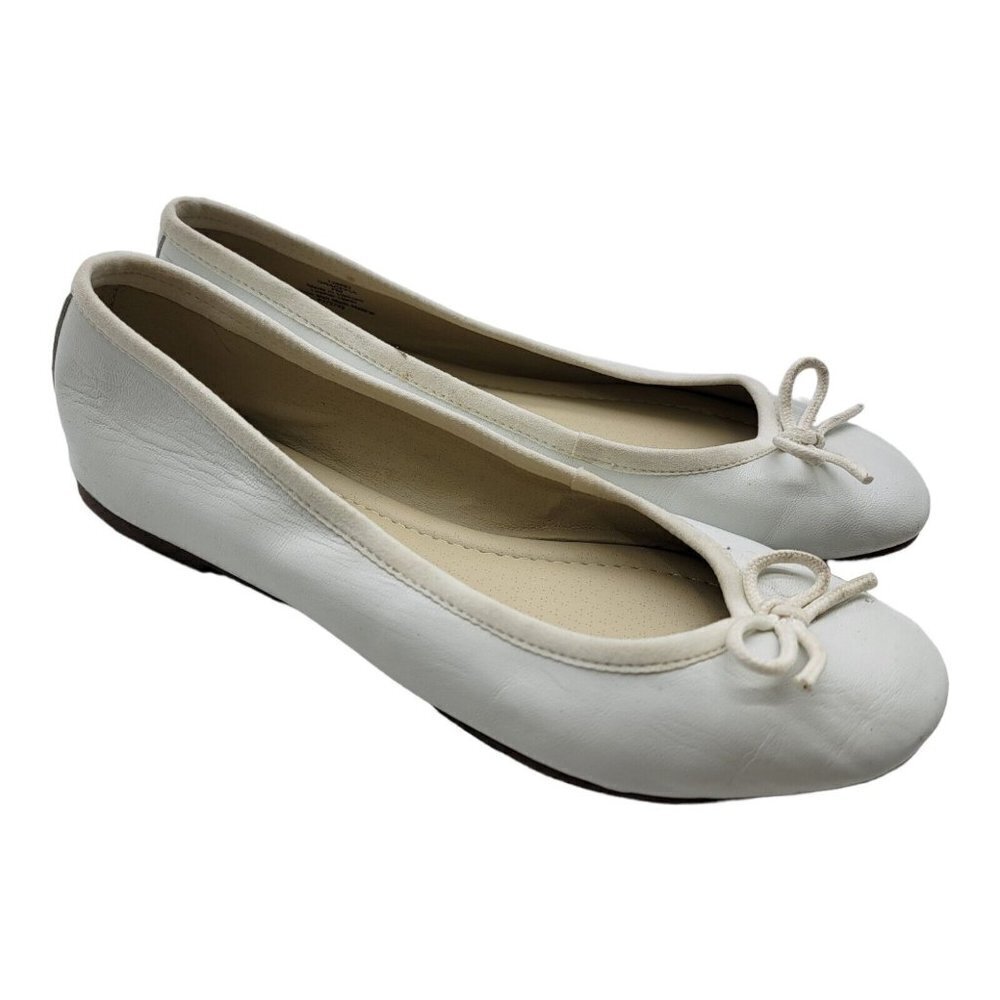 MARIPE Shoes Womens Size 7 Graceful White Leather Flat